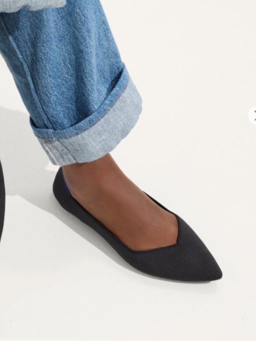 Rothy's Size 6.5 pointed toe - Black Flat
